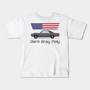 Dark Gray Poly USA Kids T-Shirt